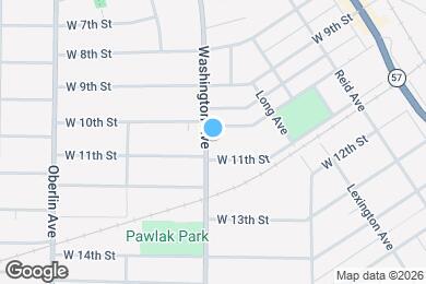 Map image of the property - 1027 Washington Ave