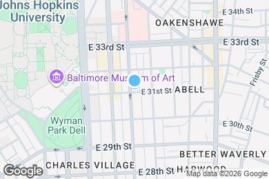 Map image of the property - 3103 N Calvert St