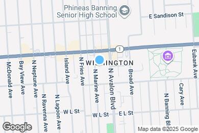 Map image of the property - 1348 N Marine Ave