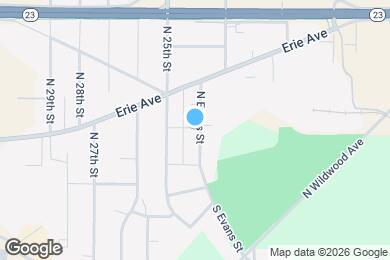 Map image of the property - 724 N Evans St