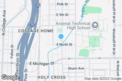 Map image of the property - 616 N Highland Ave