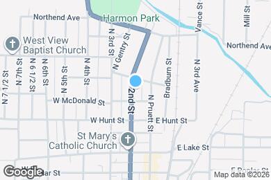 Map image of the property - 613 N 2nd St