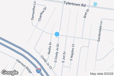 Map image of the property - 3712 S Cindy Jo Dr