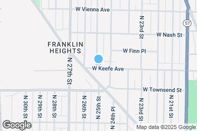 Map image of the property - 2480 W Keefe Ave