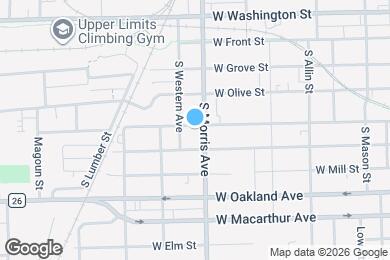 Map image of the property - 1104 West Taylor Street
