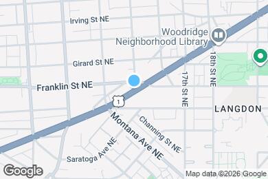 Map image of the property - 1460 Rhode Island Ave NE