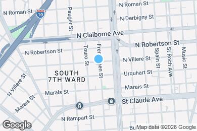 Map image of the property - 1332 Frenchmen St