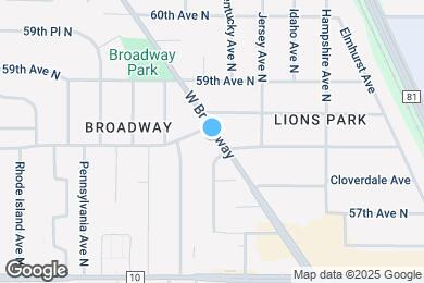 Map image of the property - 5765 W Broadway