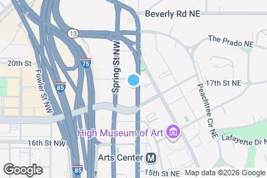 Map image of the property - 1400 W Peachtree St NW