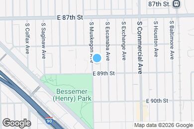 Map image of the property - 8841 S Muskegon Ave