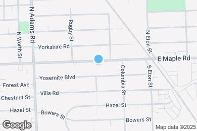 Map image of the property - 1602 E Maple Rd