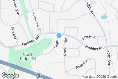 Map image of the property - 2047 S Ridge Dr