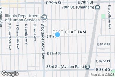 Map image of the property - 8100 S Drexel Ave Chicago, IL 60619