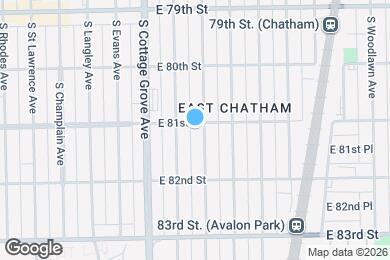 Map image of the property - 8100 S Drexel Ave