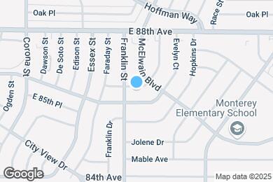 Map image of the property - 1640 E 86th Pl