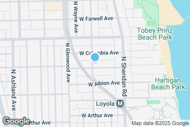 Map image of the property - 6709 N Lakewood Ave