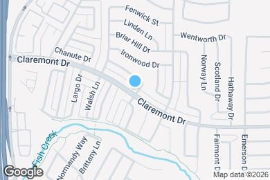 Map image of the property - 2844 Claremont Dr