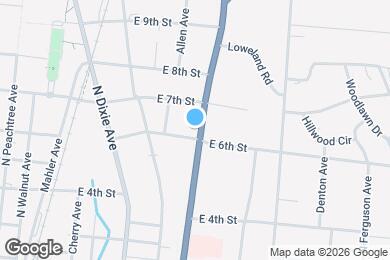Map image of the property - 614 N Washington Ave