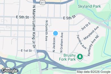 Map image of the property - 225 N Jackson Ave