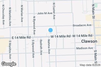 Map image of the property - 14 Mile Apartments