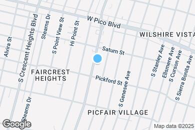 Map image of the property - 1540 S Fairfax Ave