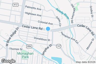 Map image of the property - 401 Cedar Lane Rd