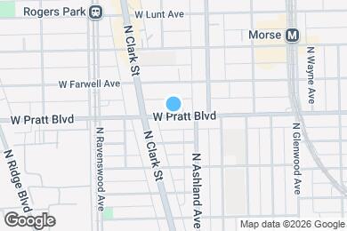 Map image of the property - 1642 W Pratt Blvd