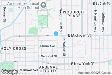 Map image of the property - 1641 E Michigan St