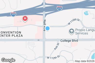 Map image of the property - Furnished Studio-Kansas City - Overland Park - Nall Ave