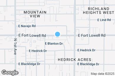 Map image of the property - 1108 E Fort Lowell Rd