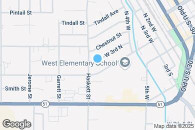 Map image of the property - 509 W 3rd N