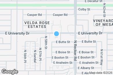 Map image of the property - 5825 E University Dr