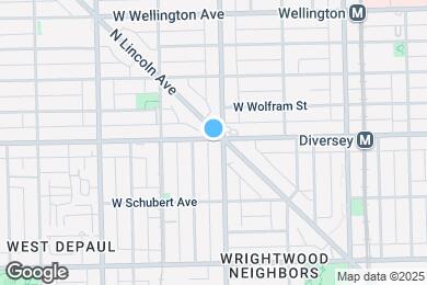 Map image of the property - 1201 W Diversey Pkwy