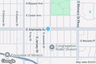 Map image of the property - 6050 E Alameda Ave