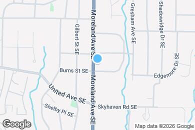 Map image of the property - 1014 Moreland Ave SE