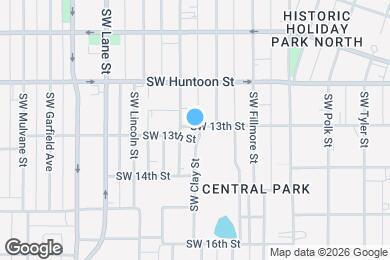 Map image of the property - 1301 SW Clay St