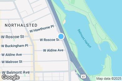 Map image of the property - 411 W Roscoe St