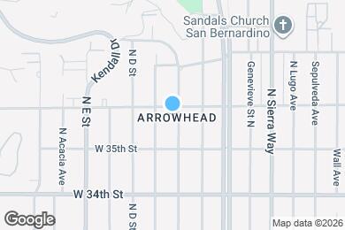 Map image of the property - 3588 N Arrowhead Ave