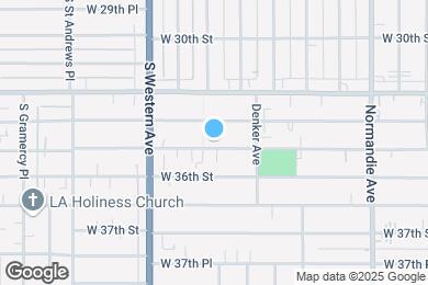 Map image of the property - 1607 W 35th Pl, Los Angeles, CA 90018