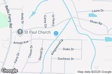 Map image of the property - 445 Arnold Ave