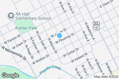 Map image of the property - 1001 N Avenue B