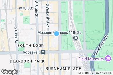 Map image of the property - 1100 S Michigan Ave