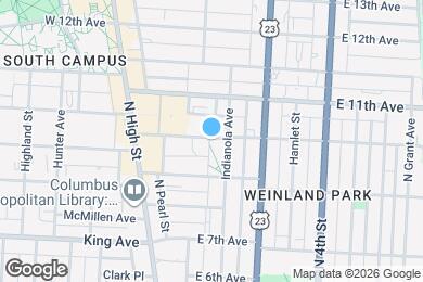 Map image of the property - 111 E 9th Ave