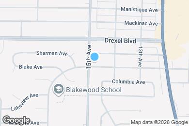 Map image of the property - 1424 Blake Ave
