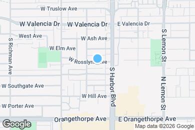 Map image of the property - 128 W Rosslynn Ave