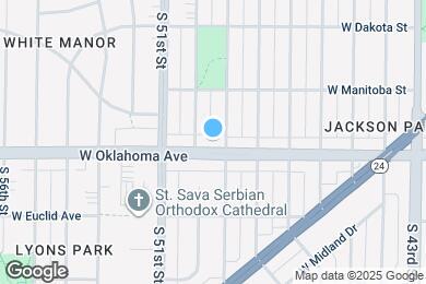Map image of the property - 4912 W Oklahoma Ave