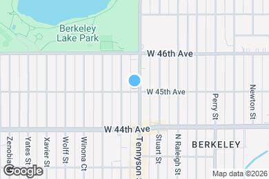 Map image of the property - 4425 W 45th Ave