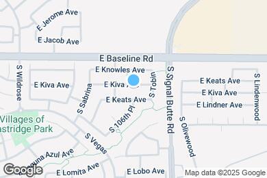 Map image of the property - 10703 E Kiva Ave
