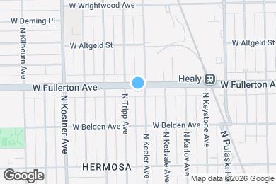 Map image of the property - 4207 W Fullerton Ave