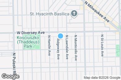 Map image of the property - 2733 N Ridgeway Ave